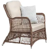 Xlmoebel Sessel Hochwertiger Rattan-Loungesessel in modernem Luxus-Design für die (Sessel), Hergestellt in Europa braun