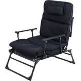 INDA-EXCLUSIV 2 in 1 Gartenliege/ruheliege/sanitätsliege Schwarz-dgm5000s-gaesteliege