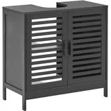 Beliani Waschbeckenunterschrank 60 x 30 cm Schwarz