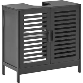 Beliani Waschbeckenunterschrank 60 x 30 cm Schwarz