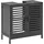 Beliani Waschbeckenunterschrank 60 x 30 cm Schwarz