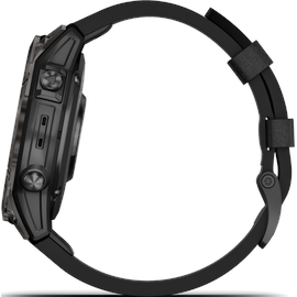 Garmin Epix Pro (Gen 2) Sapphire 47 mm schwarz/carbongrau Titan mit Lederarmband