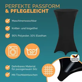 CASARIA Stehtisch Klappbar Schwarz