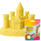 930g Magic Sand Magischer Sand Glutenfrei Natur Weich Formbar Zaubersand Sensorisch Für Kinder Ab 3 Jahren Spielsand für Drinnen Kreatives Spielzeug Weihnachts Geschenk Für Jungen Mädchen - Gelb