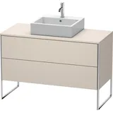 Duravit Waschtischunterschrank bodenstehend „XSquare“ 120 × 77,8 × 54,8 cm Taupe Supermatt