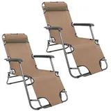 AMANKA Relaxliege 2er Set Beige