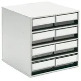 Treston Kleinteilemagazin 0840-1, aus Metall, für Wandmontage, 40 x 39,5 x 40cm, 8 Schubladen