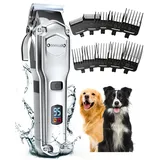 Oneisall Leise Hundeschermaschine dichtes fell, IPX7 Wasserdichtes Schermaschine
