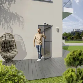 Trendline Insektenschutz-Tür 100 x 210 cm Schwarz