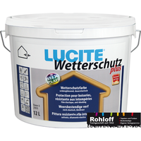 Lucite Wetterschutzfarbe plus 12 Liter Spezial Dispersionslack für Holz PVC