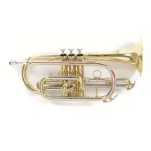 Roy Benson Bb-Kornett CR-202 (Hochwertiges, leichtes Messinginstrument, für den professionellen Einsatz, inklusivem Rechtecketui, mit Rucksackgarnitur), lackiert