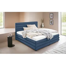 Polsterbett "Maylis", blau, B:192cm L:211cm, 100% Polyester, LEGER HOME BY LENA GERCKE, Betten, Polsterbett Polsterbett ohne Bettkasten, wahlweise mit und ohne Matratze und Lattenrost, auch in 200cm Breite
