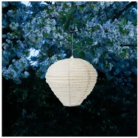 MARELIDA Lampion Solar weiß D: 30cm H: 30cm 1er Set