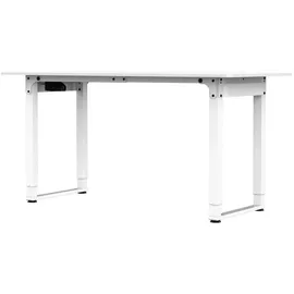 pro.tec Höhenverstellbarer Schreibtisch 'Kirkkonummi' 160x75cm Weiß - Weiß