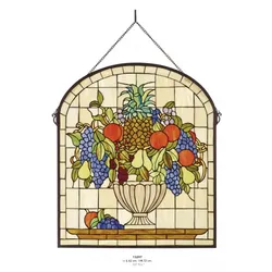Casa Padrino Tiffany Glas Mosaik Wand Dekoration 62 x H 72 cm - Restaurant Cafe Hotel Einrichtung