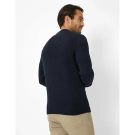 Brax Strickpullover mit gerippten Abschlüssen Modell RICK", Marine, L