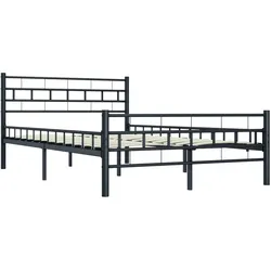 vidaXL Bettgestell Schwarz Stahl 120x200 cm