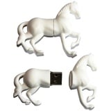 H-Customs Pferd Weiß Reiten USB Stick 32 GB USB 3.0