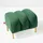 konsimo® Sitzhocker Veloursstoff 60 x 50 x 50 cm Dunkelgrün