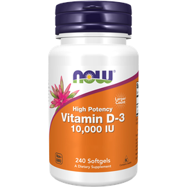 NOW Foods Vitamin D3 10.000 IU (240 Weichkapseln)