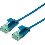 roline recycled material ROLINE RM UTP DataCenter Patchkabel Cat.6A (Class EA), slim, blau, 1 m