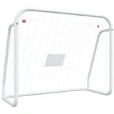 vidaXL Fußballtor Mit Netz Weiß 125x96x60 Cm Stahl & Polyester - Vidaxl