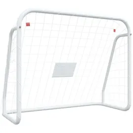 vidaXL Fußballtor Mit Netz Weiß 125x96x60 Cm Stahl & Polyester - Vidaxl