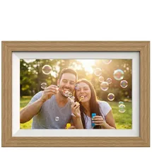 OEM 10,1-zoll-digitalfotorahmen Mit Frameo-app, 32 Gb Speicher – Hellbraun