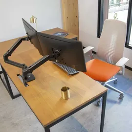 Ergotron LX Dual Monitorarm Tischhalterung Schwarz