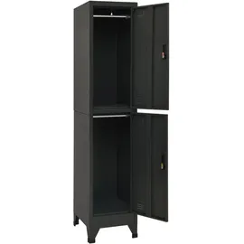 vidaXL Schließfachschrank Stahl 38x45x180 cm Anthrazit