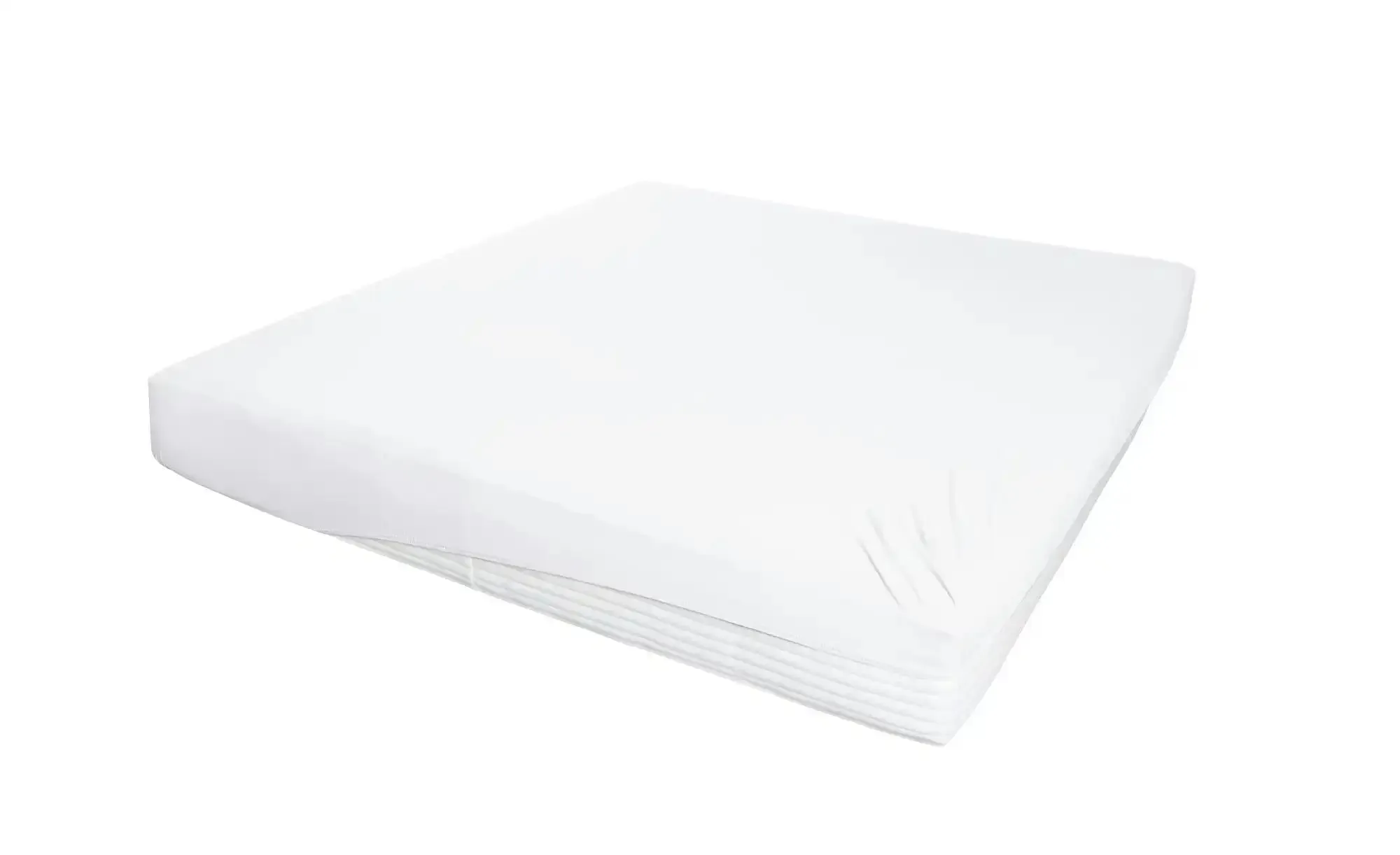 como Jersey-Elasthan Boxspringbetttuch   , weiß , Maße (cm): B: 100 H: 26