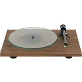 Pro-Ject T2 W, Plattenspieler mit Hi-Res Audio Streaming über WLAN, kompatibel mit Sonos®, HEOS®, Bluesound, WiiM, UPnP (Walnuss)