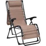 vidaXL Gartenliege Klappbar 67 x 0 x 0 cm Taupe