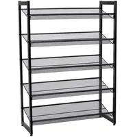 Songmics Schuhregal 74 x 104 x 30,7 cm schwarz