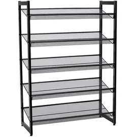 Songmics Schuhregal 74 x 104 x 30,7 cm schwarz