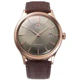 Orient Automatik 41 mm braunes Zifferblatt Lederband Analog Datum Herrenuhr R...