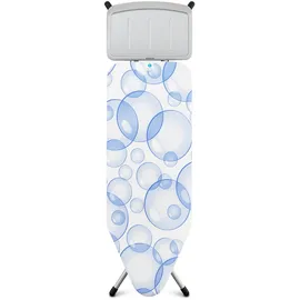 Brabantia Bügeltisch C 124x45 cm mit Dampfstationsablage Solide Bubbles (101229)