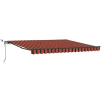 VidaXL einziehbare Markise with Orange und Braun 400x350 cm