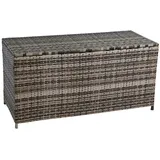 Auflagenbox Poly Rattan Kissenbox Gartenbox Aufbewahrungsbox Box Beige-Braun