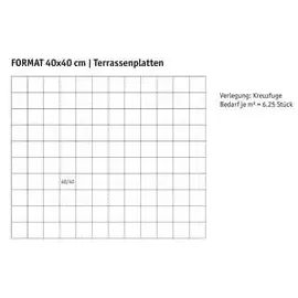 diephaus betonwerk gmbh Terrassenplatte RUSTICA Grau 40 x 40 x 4 cm