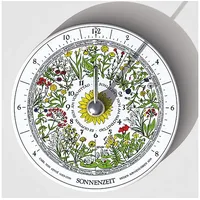 helios e.k. HORA Floris aus Porzellan - Sonnenuhr mit Blumenuhr nach Carl von Linné