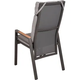 Garden Pleasure MATERA Gartenstuhl 56,5 x 65 x 110 cm grau 1 St.