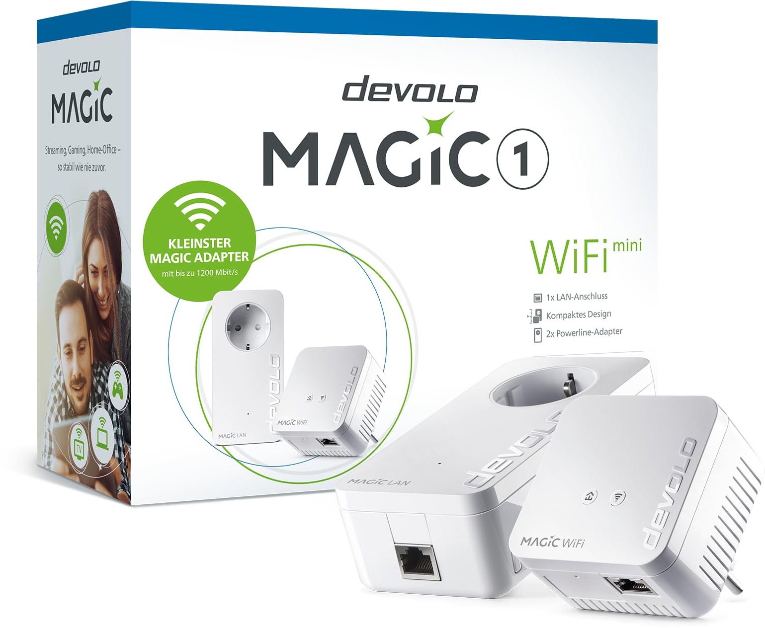 Devolo Magic 1 WiFi mini Starter Kit Powerline WLAN Network Kit 400MBit/s