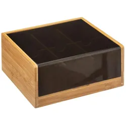 FIVE - Bambus Tee Box in Schwarz