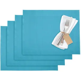 Westmark Tischsets/Platzsets, 4 Stück, 42 x 32 cm, Synthetik, Türkis, Saleen Edition: Home
