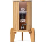 Lotus Vita Wasserspender mit Filter aus Glas 4L - Natura Plus - Braun