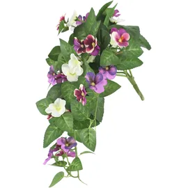 I.GE.A. Kunstpflanze I.GE.A. "Kunstblume Stiefmütterchen", rosa (weiß, rosa), B:30cm H:34cm L:26cm, Polyester, Kunstpflanzen, Kunstpflanze, Dekoblume Hänge-Pflanze mit Blüten Künstliche Blumen Hängeblume