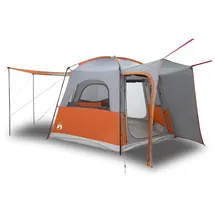 vidaXL Kuppelzelt 4 Personen Grau/Orange