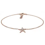 Elli Fußschmuck Seestern Kristalle 925 Sterling Silber