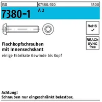 Hörger & Geßler Flachkopfschraube ISO 7380-1 Innen-6kt M4x 25